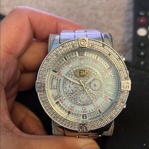 Silver GM Diamond-Accented Watch